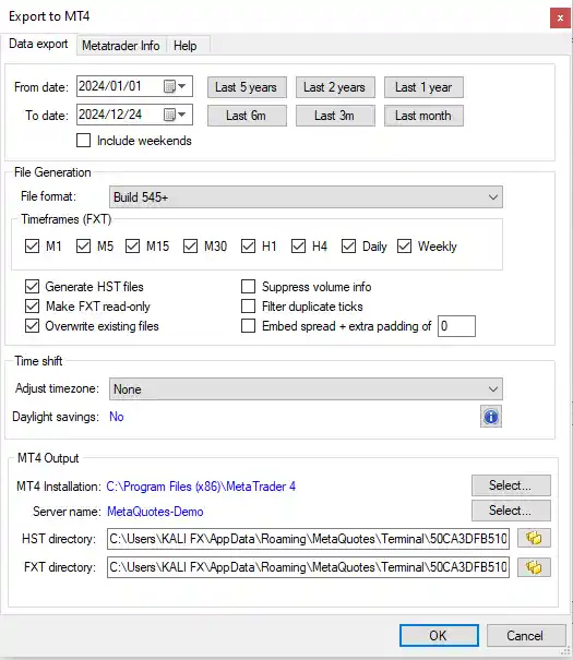 Tickstory symbol selection